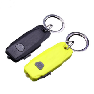 2 Pack Mini LED Lights, Portable USB Rechargeable Keychain Flashlight with 2-Level Brightness Key Ring Torch