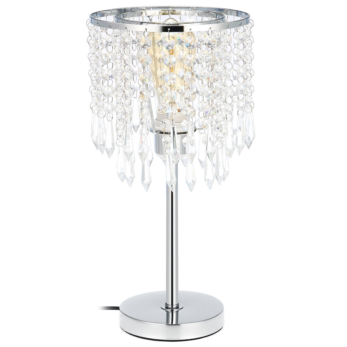 Modern Crystal Table Pendant Lamps - Dimmable Desk Lamp for Bedroom, Living Room, Wedding Decoration