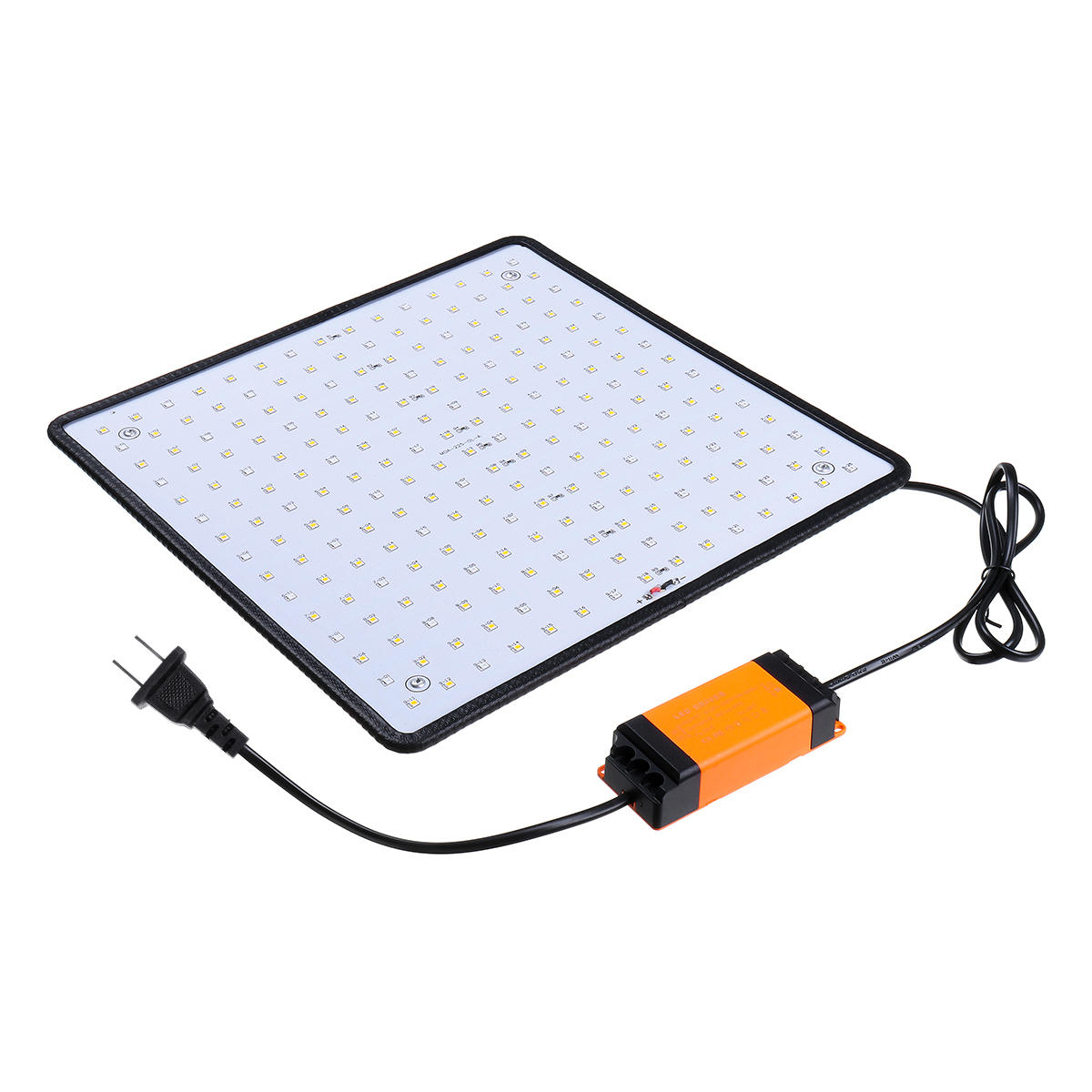 225 LED Grow Light Warm White & Red Lamp, Ultrathin Panel for Hydroponics, Indoor Plants, Veg & Flowers, AC85-265V