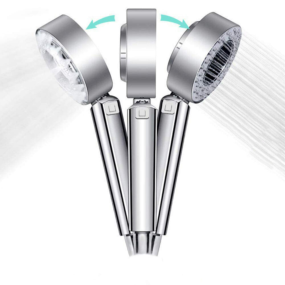 ABS G1/2 Double-Sided High Pressure Shower Head - Detachable, Free-Fill Shampoo Gel for Bathroom SPA