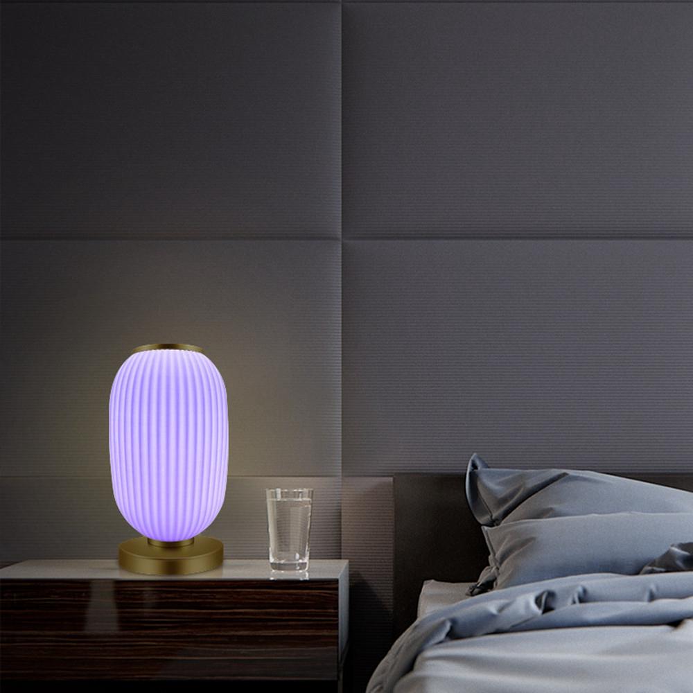 Smart WiFi 3D Print Table Lamp - Alexa & Google Home Compatible, Colorful LED Bedside Night Light, Voice & APP Control