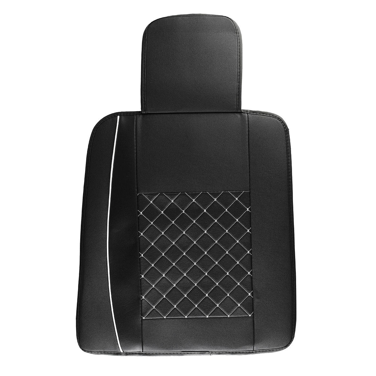 Universal 5-Seats PU Leather Car SUV Seat Cover Set with Front, Rear Cushions and Pillows