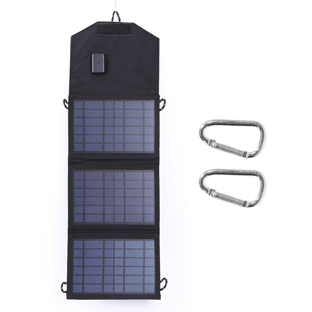 30W 5V USB Solar Panel Pack: Portable, Waterproof, Foldable Charger for Outdoor Camping & Emergency Mobile Phone Power