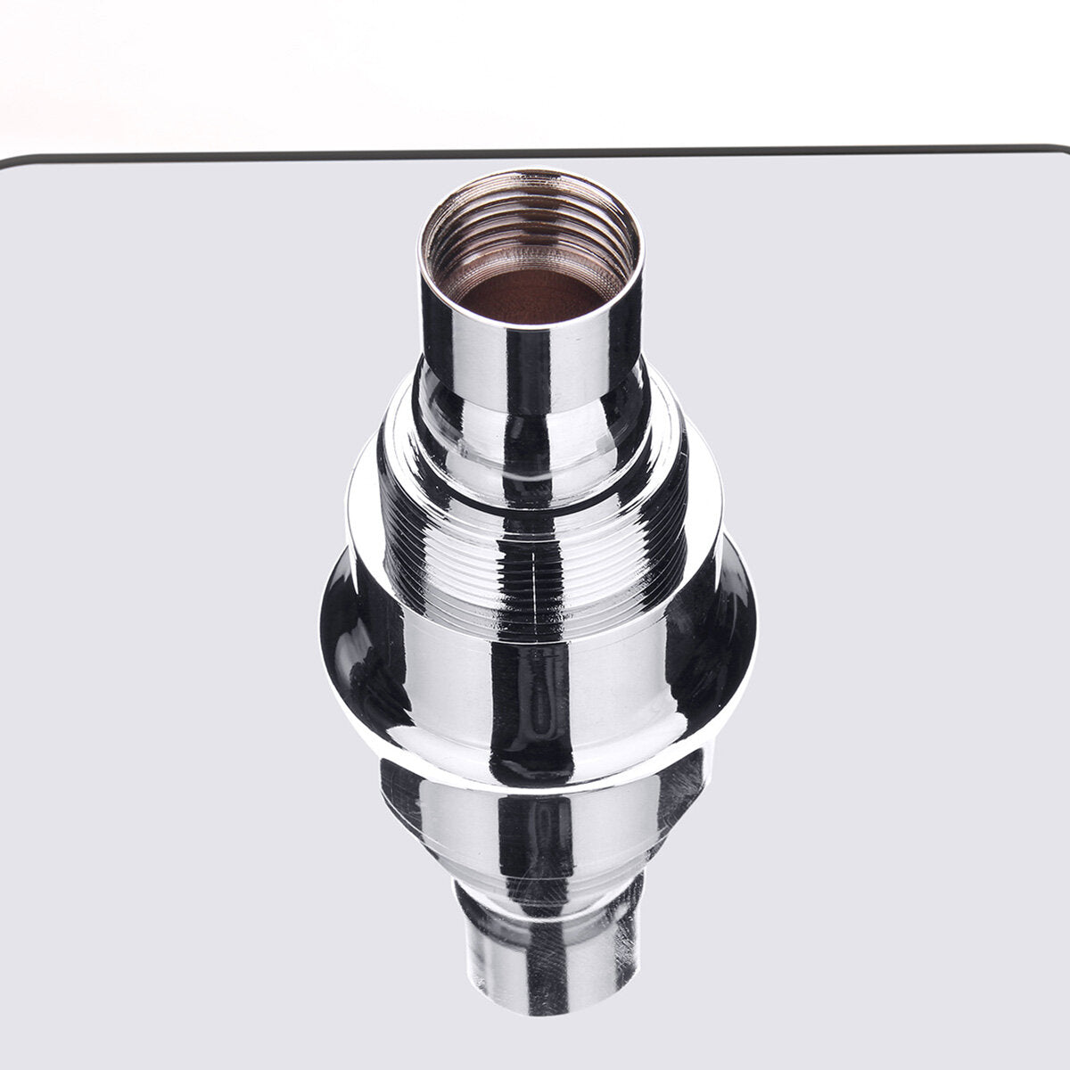 6" ABS Square Showerhead, 360 Degree Adjustable, 7-Color LED, Temperature-Controlled, Auto-Changing Top Spray