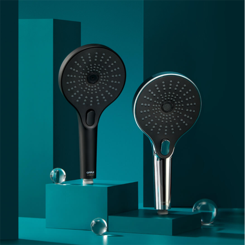 Three-Stage Water Boost Bathroom Shower Faucet Set with Lift Bar and Rain Shower Head