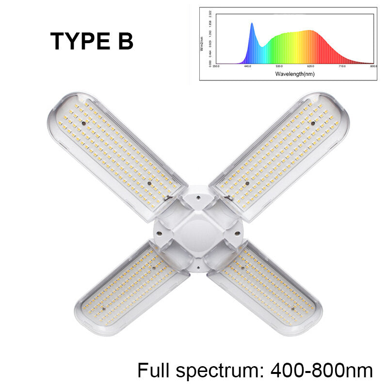 E27 Deformable Full Spectrum LED Grow Light for Hydroponic Plants