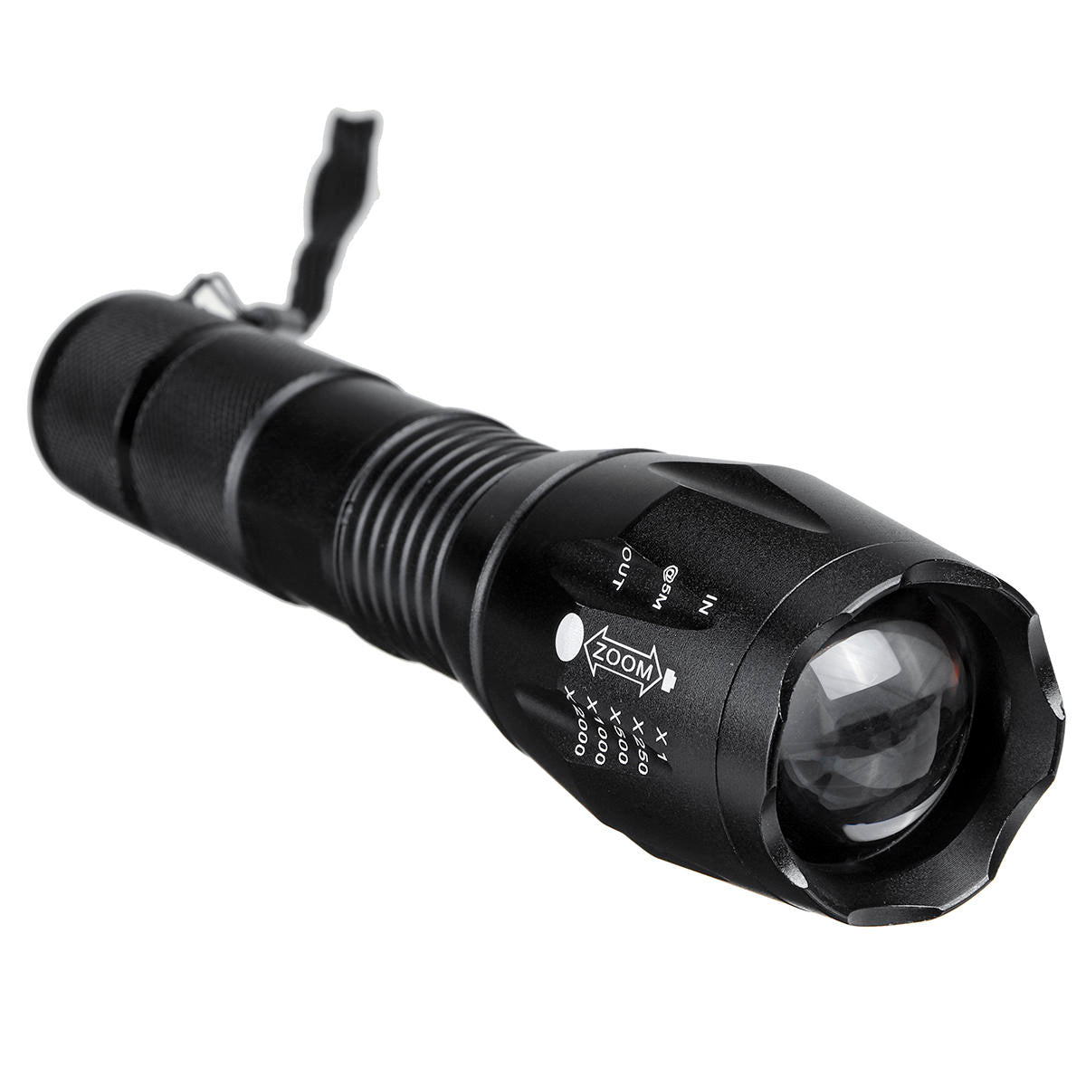 10W Rechargeable LED Flashlight - 5 Modes Tactical Torch with 18650 Battery, US/EU/UK Plug