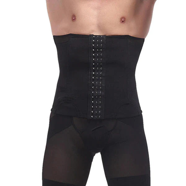 Schlankheitsgürtel für Herren: Elastisches Body-Shaper-Korsett zur Bauch- und Bauchkontrolle