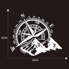 Large Compass Navigation Hood Body Sticker Decal for Camper Van, Motorhome, Car, Boat - 60x50cm