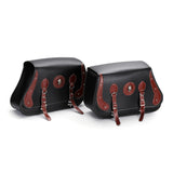 Universal PU Leather Motorcycle Saddlebags - Side Pouch Luggage & Bicycle Tool Bag