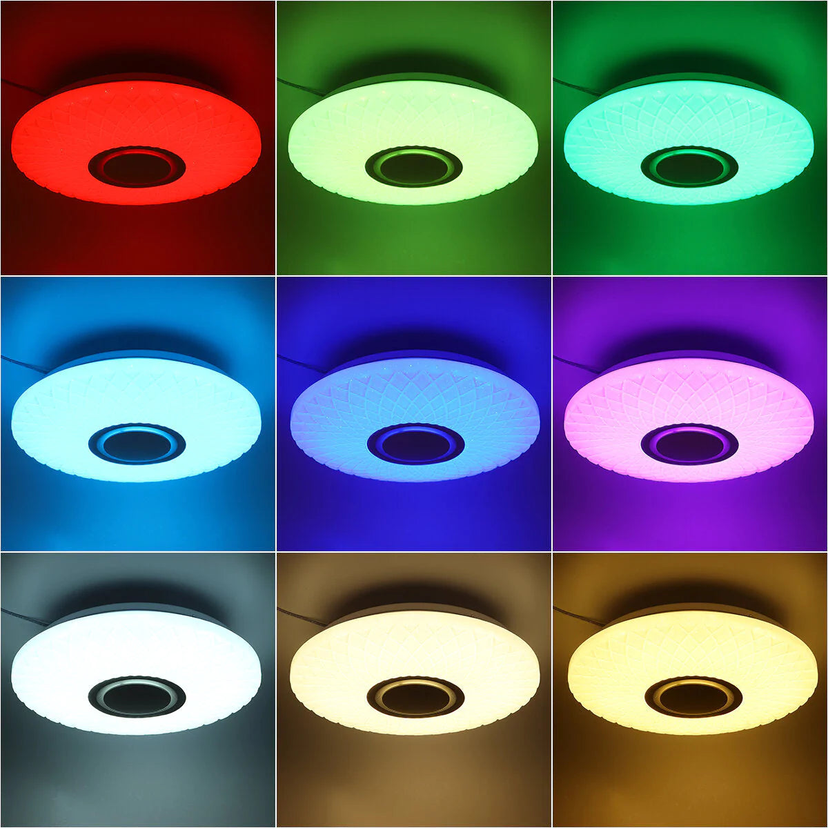 112LED Modern Dimmable RGB Ceiling Light with WIFI and APP Remote Control