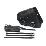 Universal Black Leather Motorcycle Saddlebags - Durable Saddle Bags for All Bikes