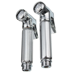 Brass Shattaf Douche Spray Bidet Toilet Shower Head Nozzle Holder - Silver Cleaning Device