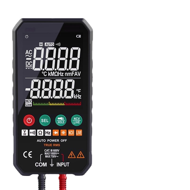 107C Digital Multimeter - Smart AC/DC Voltmeter with Auto Range