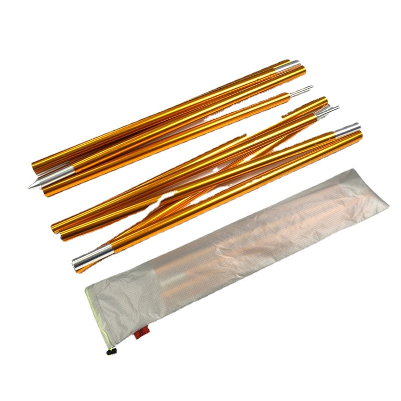 2-Pack Ultralight 7075 Aluminium Alloy Sun Shelter Support Poles - High Quality Outdoor Tarp Poles