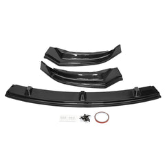 Carbon Black Front Bumper Lip Spoiler Body Protector Kit