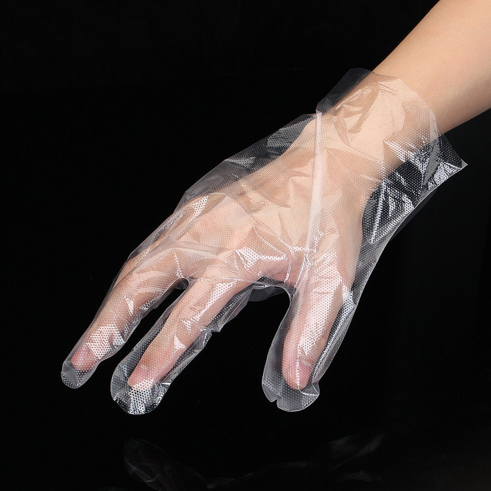 100Pcs Disposable Safety Gloves for Home, Kitchen, and Dining - Transparent