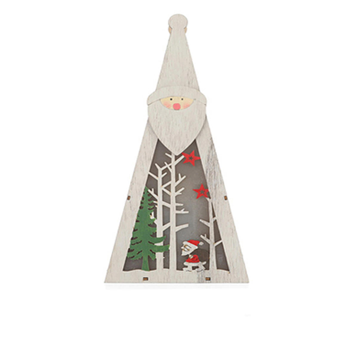 Hölzerne LED-Weihnachtsbeleuchtung Display Ornament für Haus Tischdekorationen - Festival Dekor