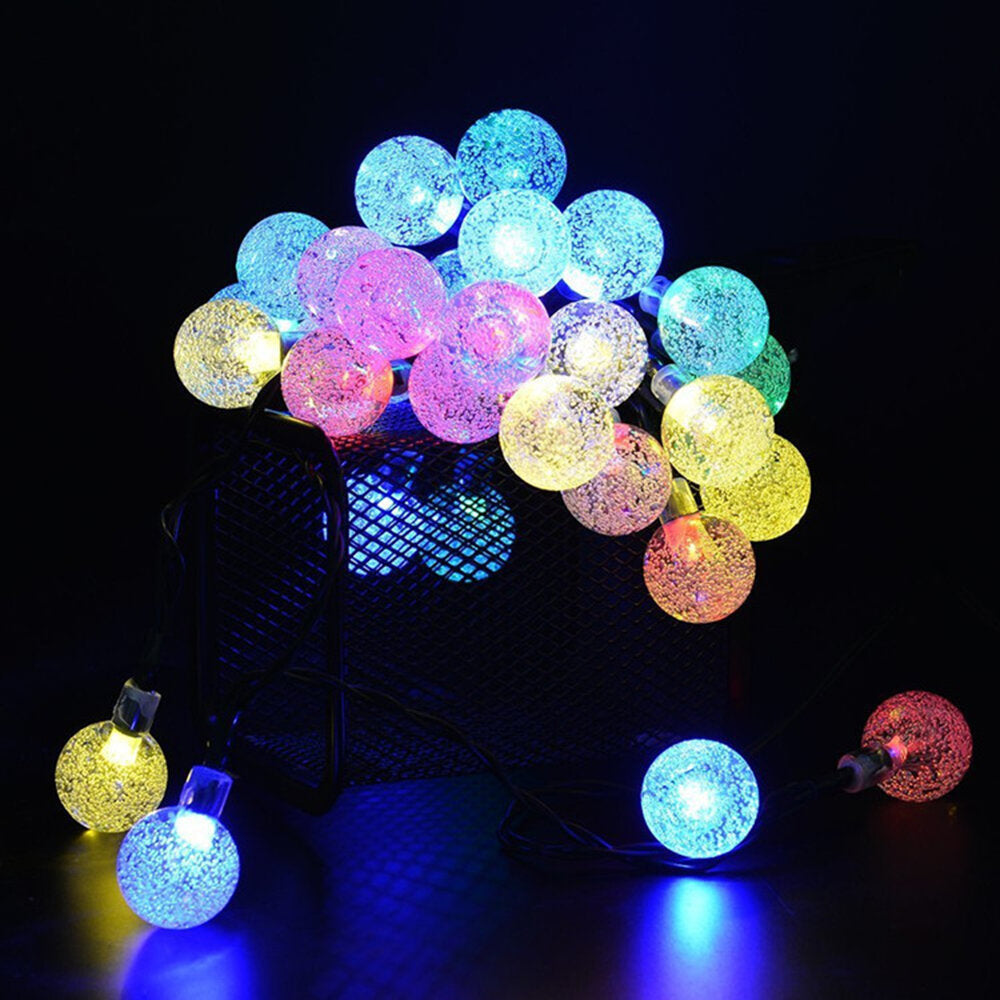 50 LED 7M Solar String Lights Outdoor Waterproof, 8 Modes Globe Lights for Garden Decoration