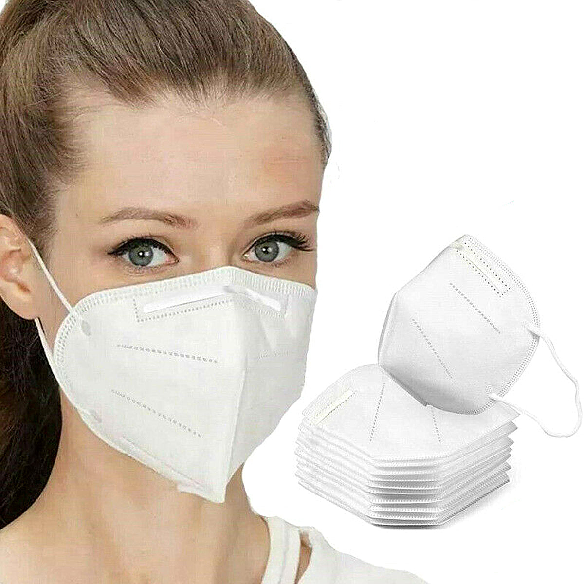 2Pcs KN95 FFP2 4-Layer Filter Masks Self-priming Filter Respirators