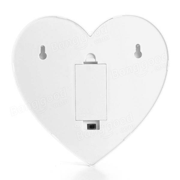 Cute 11 LED Heart Marquee Night Light - Battery Operated Lamp for Baby Kids Bedroom Decor