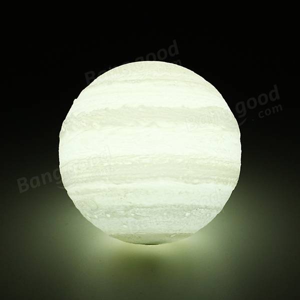 13cm 3D Jupiter Lamp - USB Rechargeable, Touch Sensor, Color Changing LED Night Light, DC5V Gift