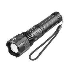 1800lm Powerful Long Range Zoomable Flashlight Kit - Rechargeable, Adjustable Focus, Tactical Light