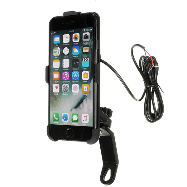 Universal Waterproof Phone GPS USB Holder for 4.7-5.5 inch iPhone 6/6s/7, 12-85V Compatibility