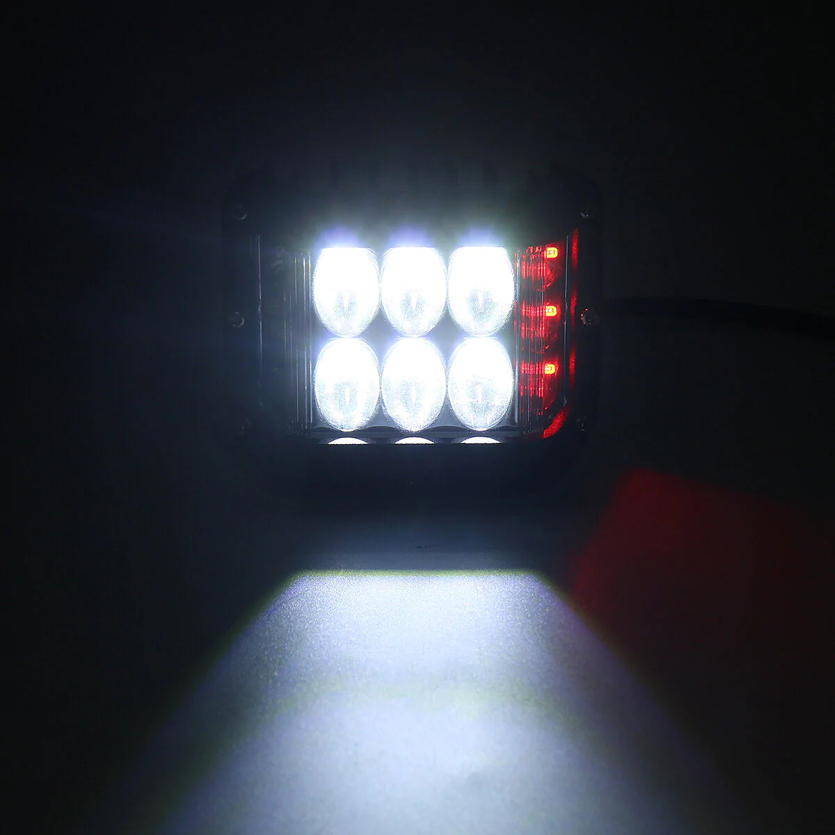 12V-80V 60W LED Spotlight with 4 Lamp Beads - Waterproof Red, Blue, White Motorcycle Headlight