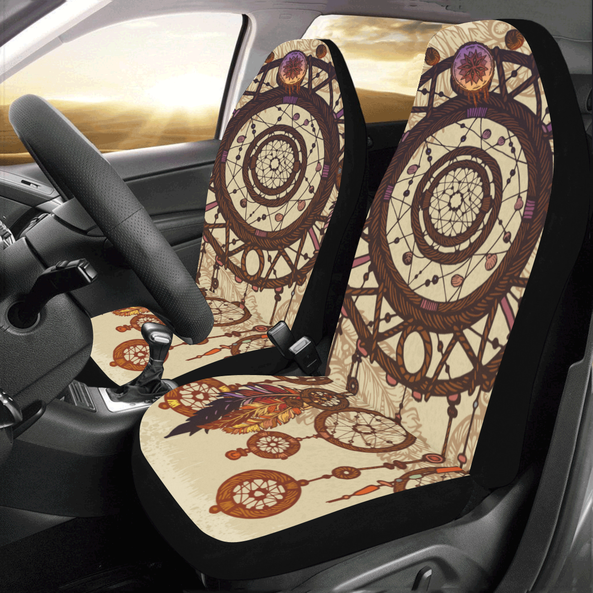 2 PCS Front Car Seat Covers - Cushions & Protectors for Auto Interior Accessories