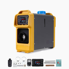 8KW 12V Diesel Air Heater with Remote Control & LCD Monitor for Car, Truck, Bus, Boat, RV - All-in-One Parking Warmer