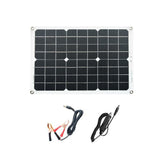 18W Solar Panel Dual USB 5V/12V with 30A Solar Charge Controller LCD Waterproof for Car Yacht RV Battery Charger