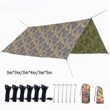 Ultra Light Waterproof Square Camouflage Awnings - Outdoor Camping Tarp, Travel Sun Shelter, Garden Canopy