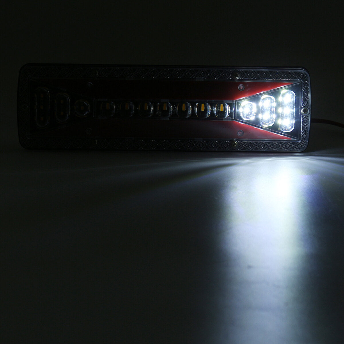 2x 12V 37 LED Flowing Rear Tail Light Turn Signal Brake Reverse Lamp Set