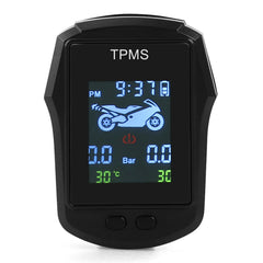 Waterproof Motorcycle TPMS with USB & Solar Charging, Tire Pressure Monitoring Alarm System for Motorbikes & E-Bikes