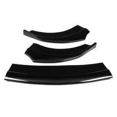 Gloss Black Front Bumper Lip Spoiler Splitter Protector - 3X Pack