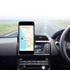 360 Degree Rotation Air Vent Electric Car Phone Holder & Charger Stand Mount for iPhone - ABS Material