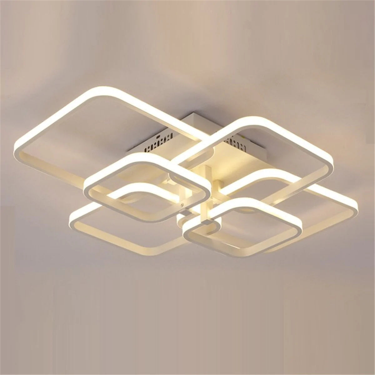 Modern Rectangle Acrylic Aluminum LED Ceiling Light Fixture for Home Living Room