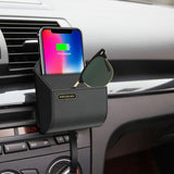 Wireless QI Car charger box fast phone Charging pad stand air vent phone holder car storage box - JustgreenBox