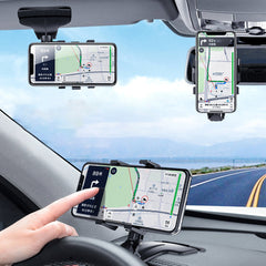 360 Degree Rotation Car Mobile Phone Holder for Sun Visor and Dashboard
