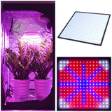 225 LED Grow Light Panel - Blue, Red, White, Orange for Hydroponics, Indoor Plants, Veg & Flowers, AC85-265V Ultrathin