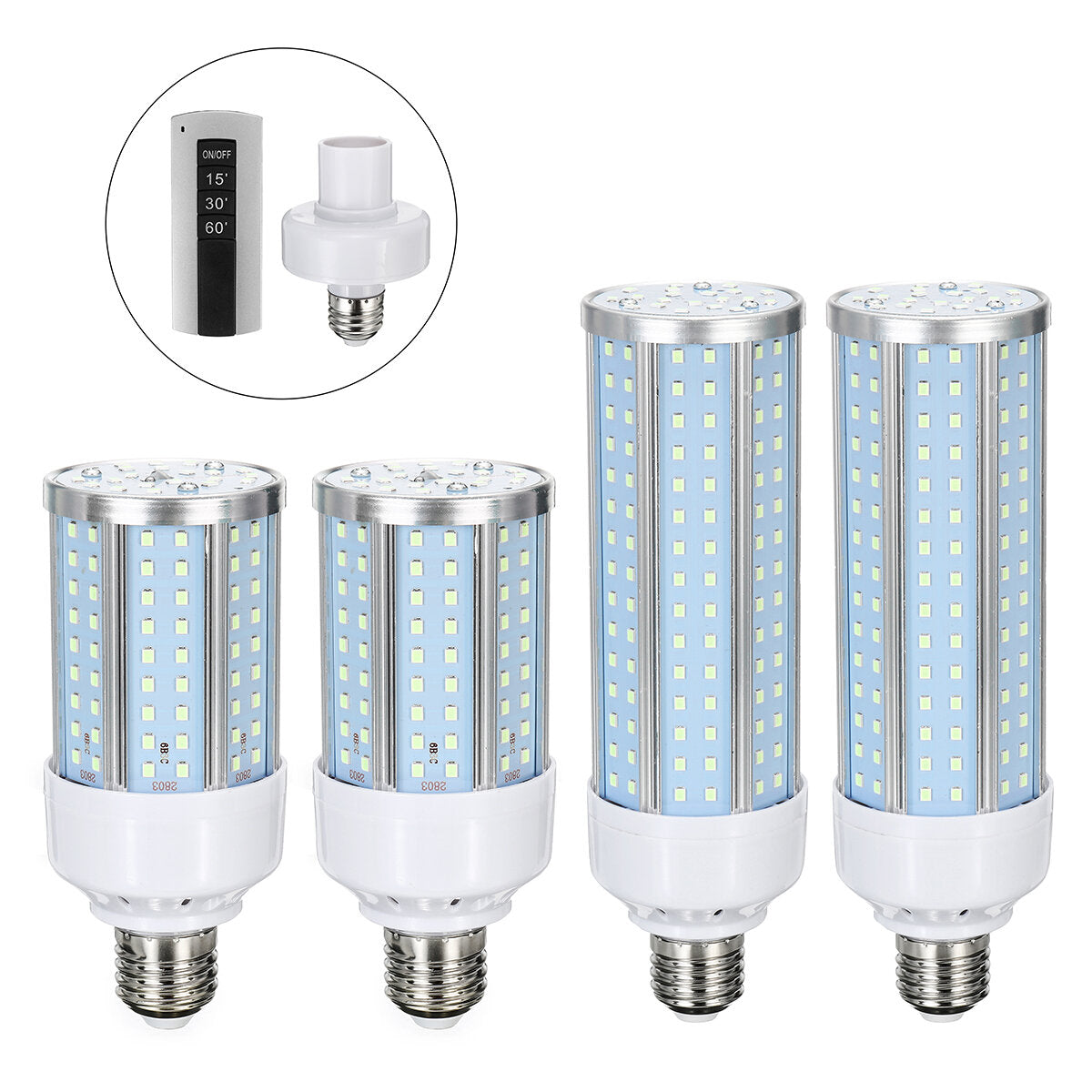 Ultraviolet Germicidal Lamp 40W/80W E27 LED UVC Bulb with Ozone Disinfection + AC110V/220V Lampholder for Household Use