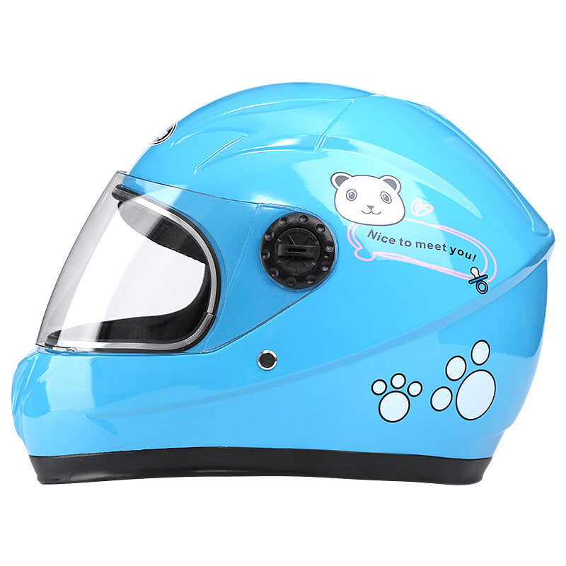 Children's Cute Bear Motorcycle Helmet - Electric Bike, Outdoor Safety, Kids Riding