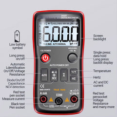 LCD Handheld Digital Multimeter - Accurate and Portable Measurement Tool