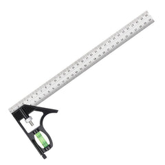 12" Adjustable Stainless Steel Angle Combination Square Ruler - Professional Resolution