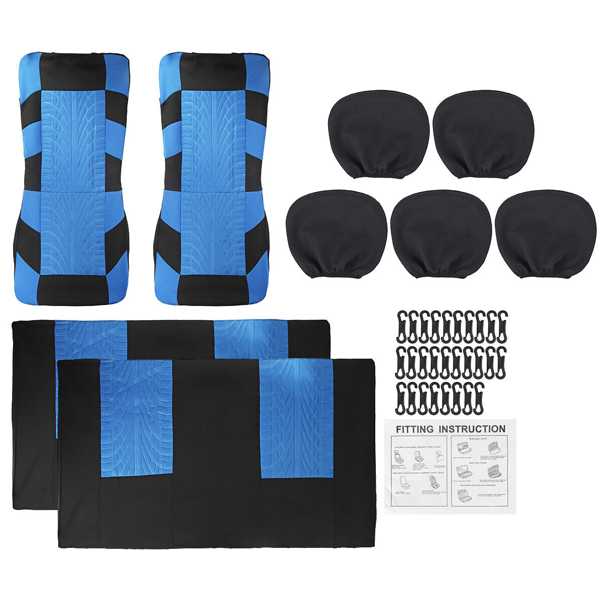 2/4/8PCS Car Seat Covers for Front and Back Rows - Fits 5-Seats in Car, SUV, Truck, Van - Available in 3 Colors