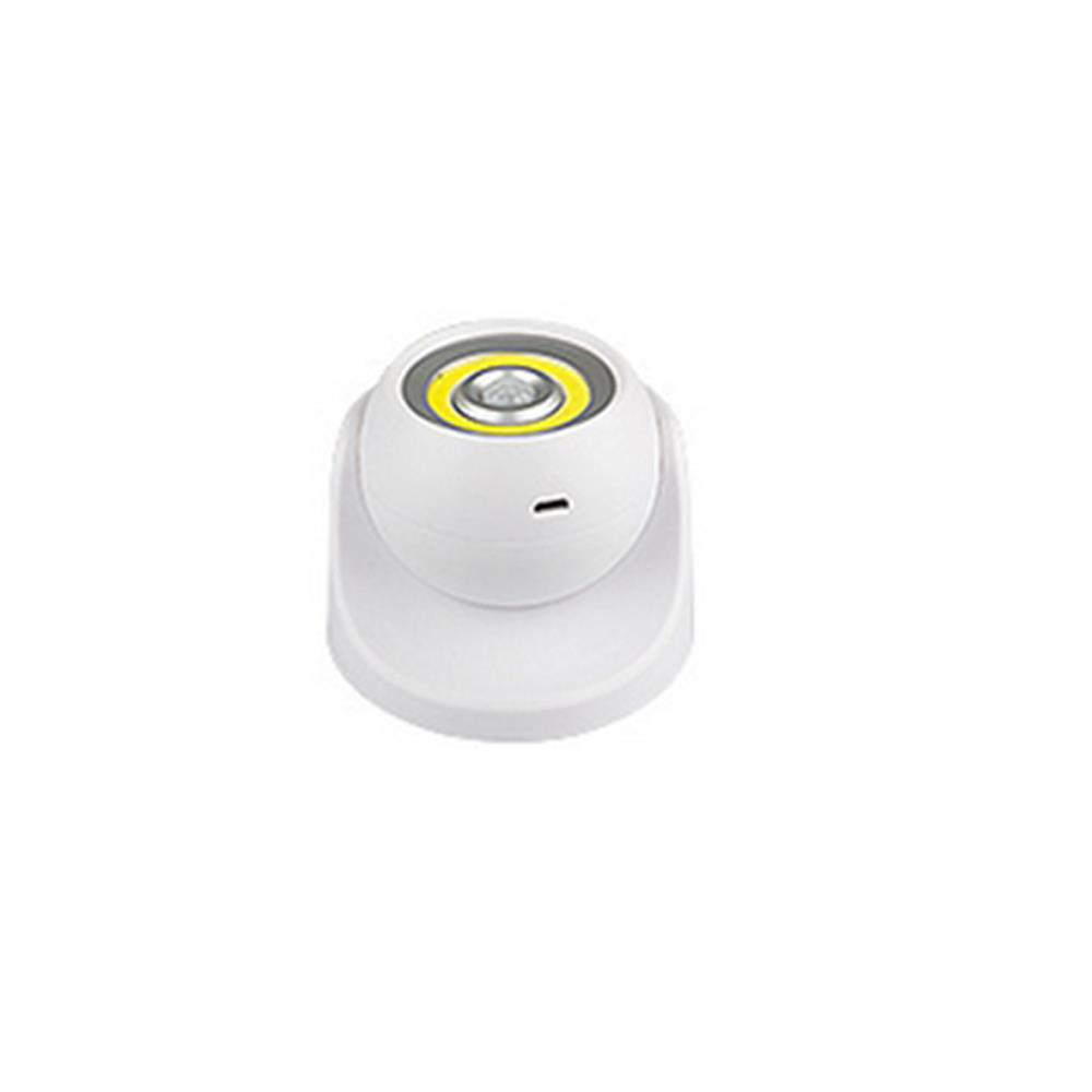 Battery Powered/USB Rechargeable 360 Degree Rotation COB PIR Motion Sensor Night Light for Corridors