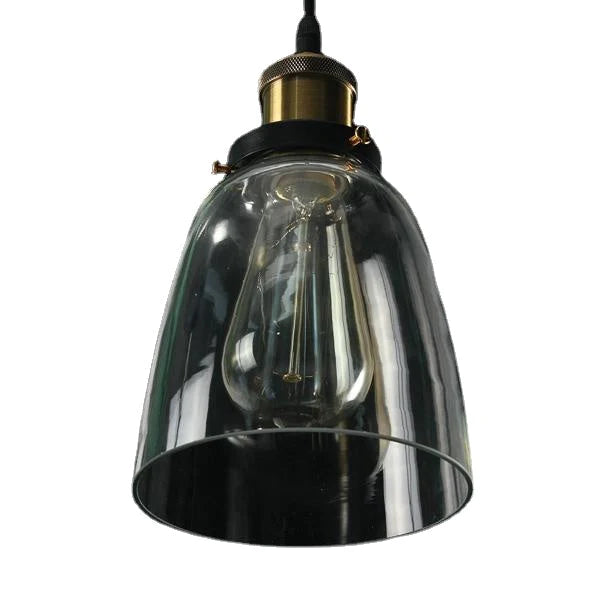 Vintage Industrial Retro Loft Glass E27 Ceiling Pendant Lampshade Light
