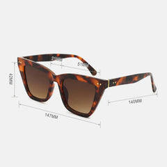 Quadratische Unisex-Sonnenbrille mit Vollrahmen und UV-Schutz