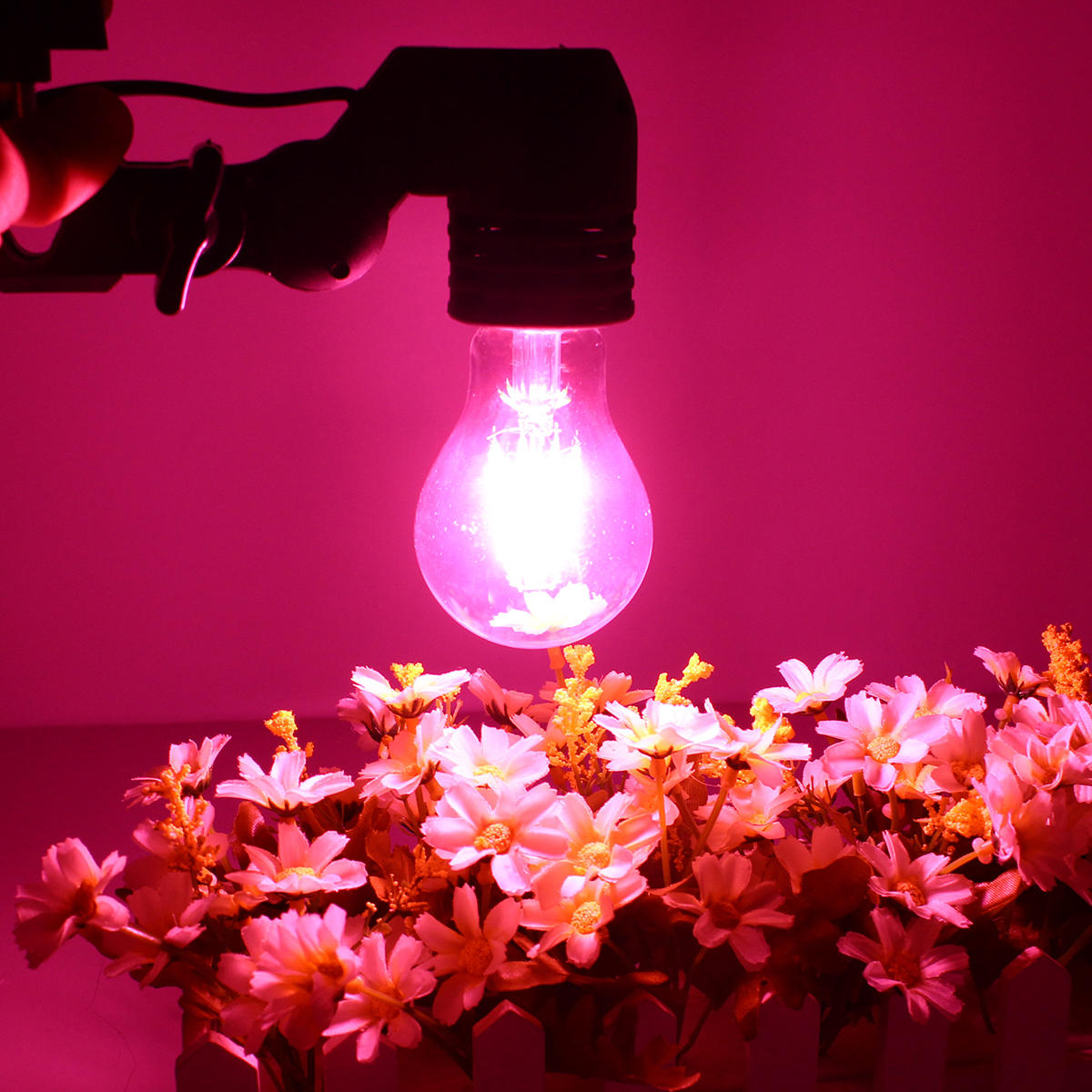 8W A60 E27/B22 COB LED Grow Light Bulb for Hydroponics & Greenhouse, Non-Dimmable, AC85-265V